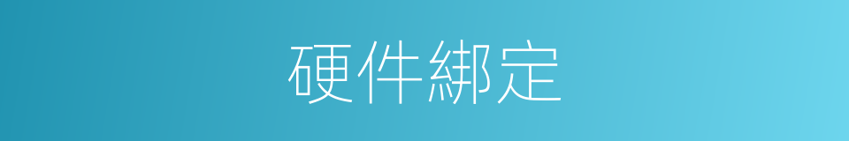 硬件綁定的同義詞