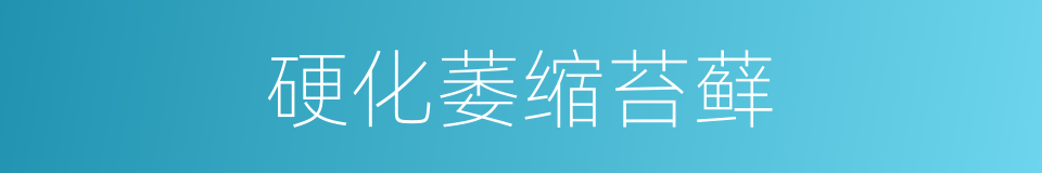 硬化萎缩苔藓的同义词