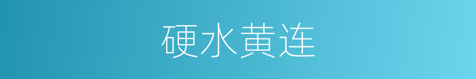 硬水黄连的同义词