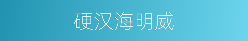 硬汉海明威的同义词
