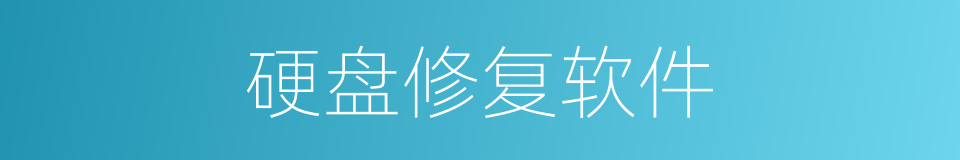 硬盘修复软件的同义词