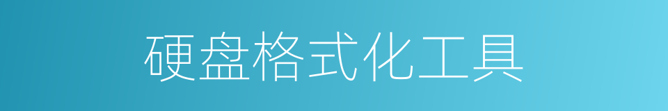 硬盘格式化工具的同义词