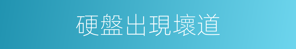 硬盤出現壞道的同義詞