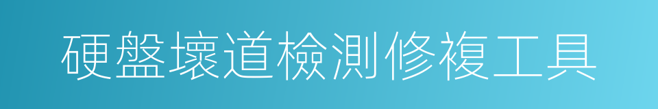 硬盤壞道檢測修複工具的同義詞