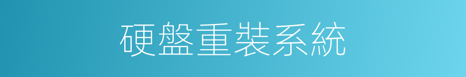 硬盤重裝系統的同義詞