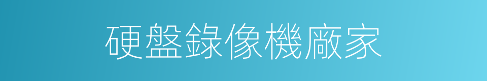 硬盤錄像機廠家的同義詞