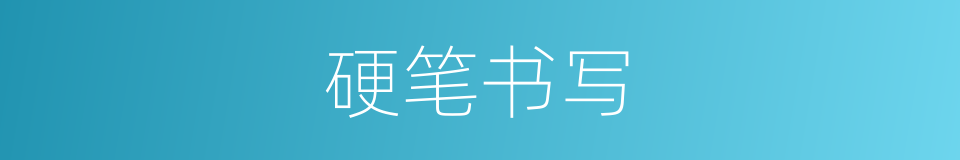 硬笔书写的同义词