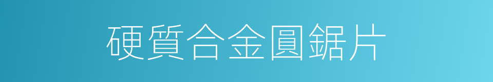 硬質合金圓鋸片的同義詞