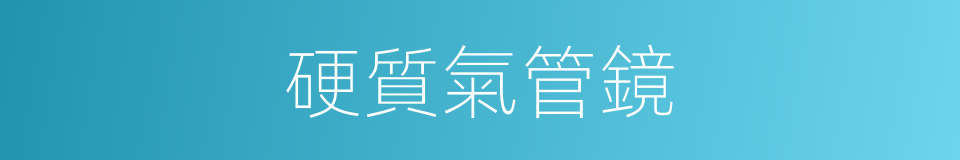 硬質氣管鏡的同義詞