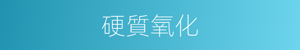 硬質氧化的同義詞