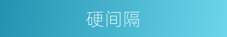 硬间隔的同义词