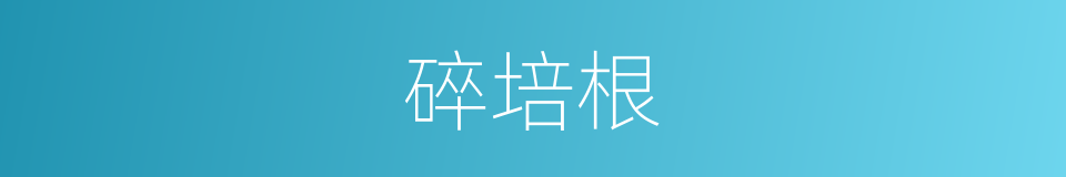 碎培根的意思