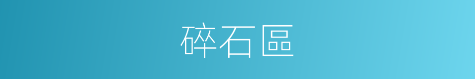 碎石區的同義詞
