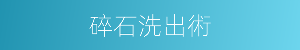 碎石洗出術的同義詞