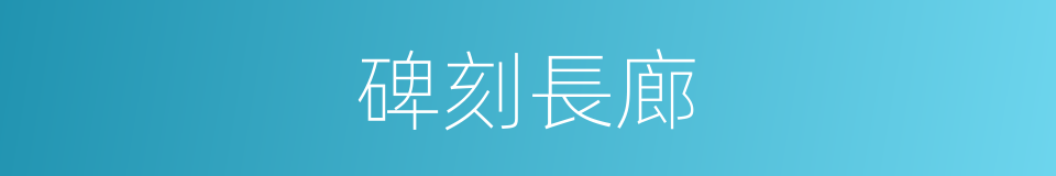 碑刻長廊的同義詞