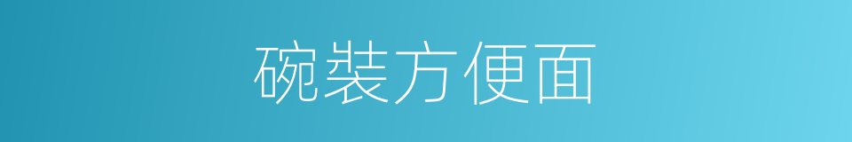 碗裝方便面的同義詞
