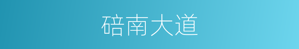 碚南大道的同义词