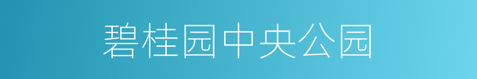 碧桂园中央公园的同义词