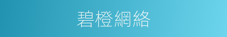 碧橙網絡的同義詞