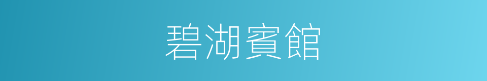 碧湖賓館的同義詞