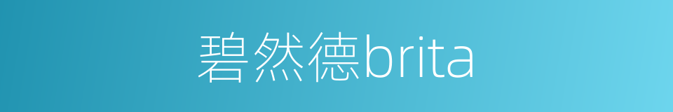 碧然德brita的同义词