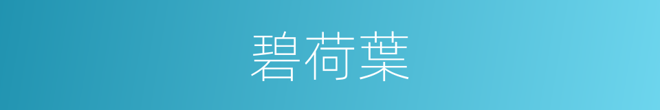 碧荷葉的同義詞