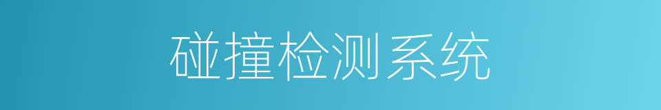 碰撞检测系统的同义词