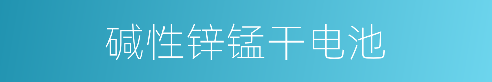 碱性锌锰干电池的同义词