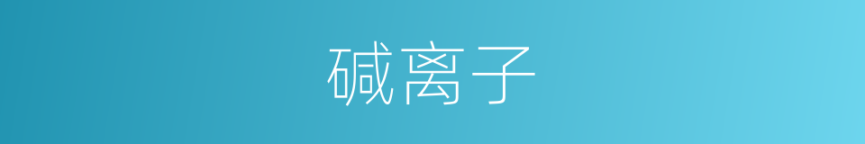 碱离子的同义词