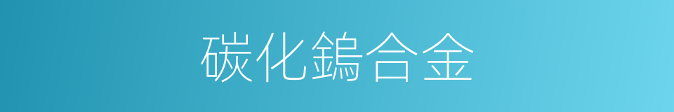 碳化鎢合金的同義詞