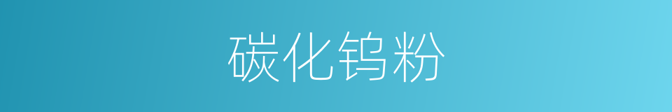 碳化钨粉的同义词