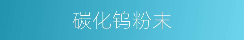 碳化钨粉末的同义词