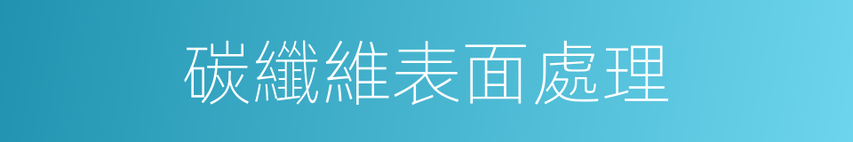 碳纖維表面處理的同義詞