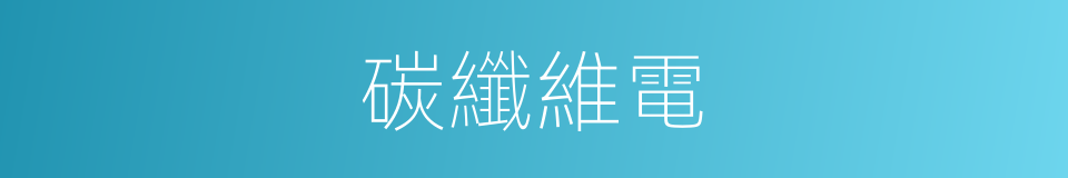 碳纖維電的同義詞