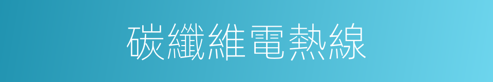 碳纖維電熱線的同義詞