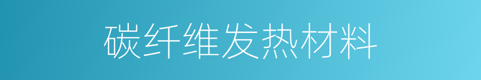 碳纤维发热材料的同义词