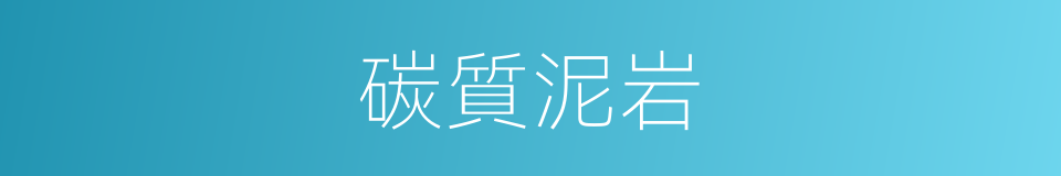 碳質泥岩的同義詞