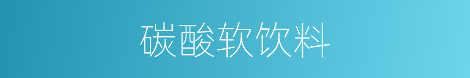 碳酸软饮料的同义词