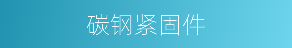 碳钢紧固件的同义词