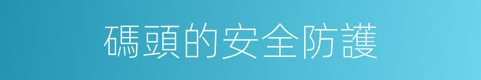 碼頭的安全防護的同義詞