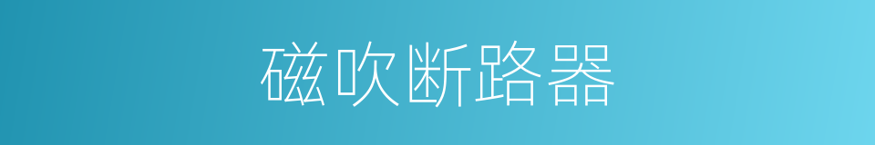 磁吹断路器的同义词