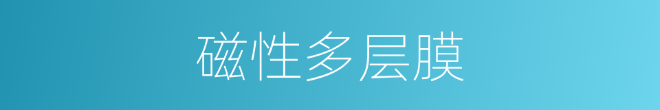磁性多层膜的同义词