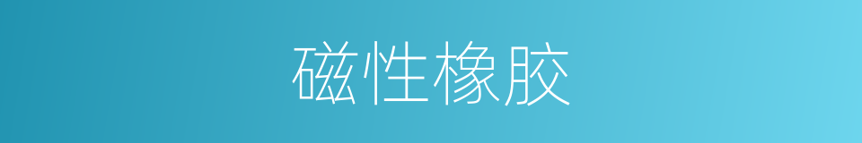 磁性橡胶的同义词