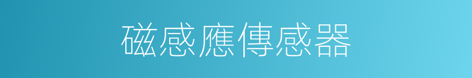 磁感應傳感器的同義詞