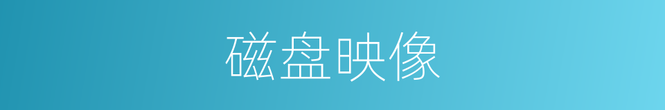 磁盘映像的同义词