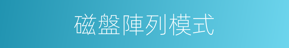 磁盤陣列模式的同義詞