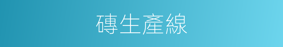 磚生產線的同義詞