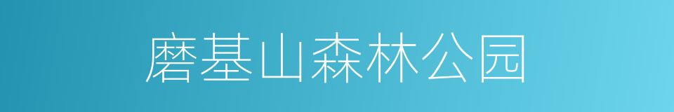磨基山森林公园的同义词