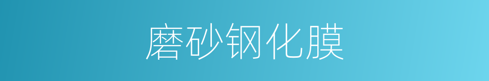 磨砂钢化膜的同义词