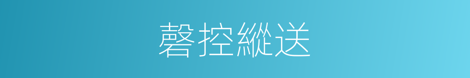 磬控縱送的同義詞